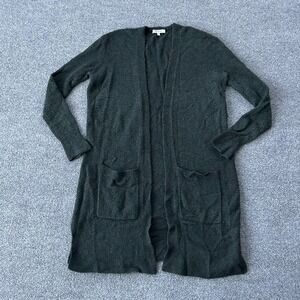 Madewell Sweater Womens XXS Green Long Open Front Cardigan Merino Wool Alpaca